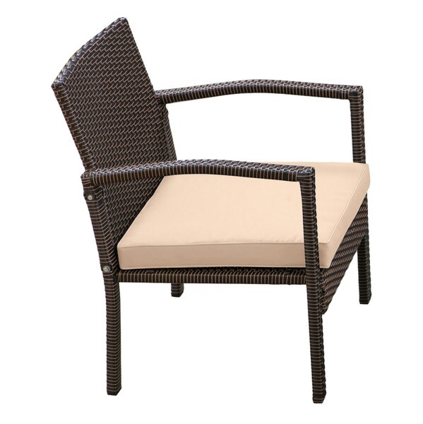 Brown wicker conversation set